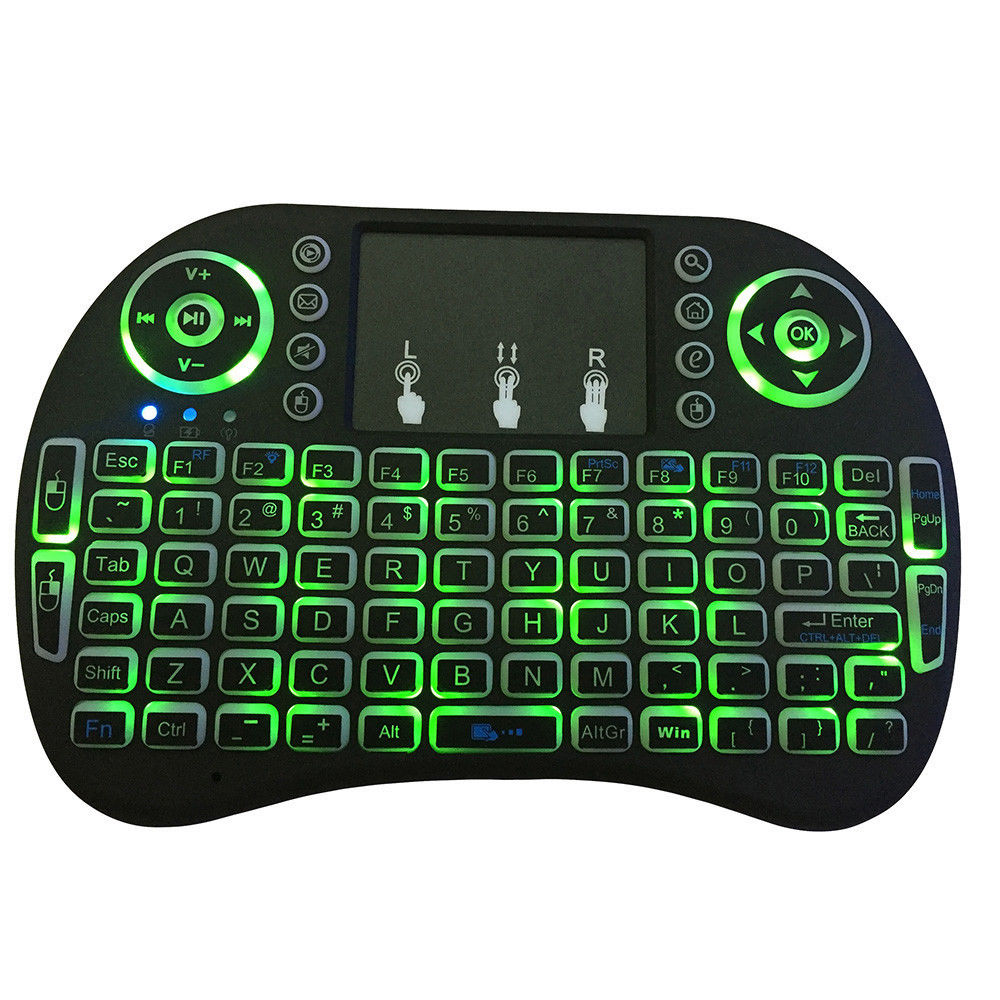 Mini Keyboard Touchpad Tastiera Led Retroilluminata Wireless USB per