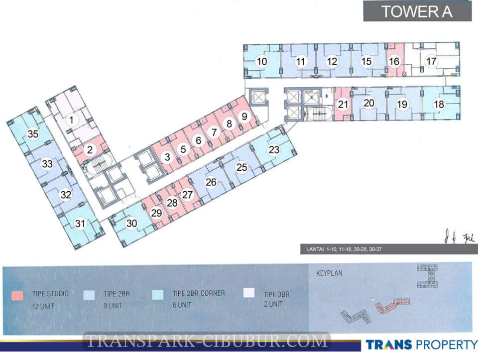 Floor Plan Apartemen TransPark Cibubur Floor Plan Apartemen TransPark Cibubur