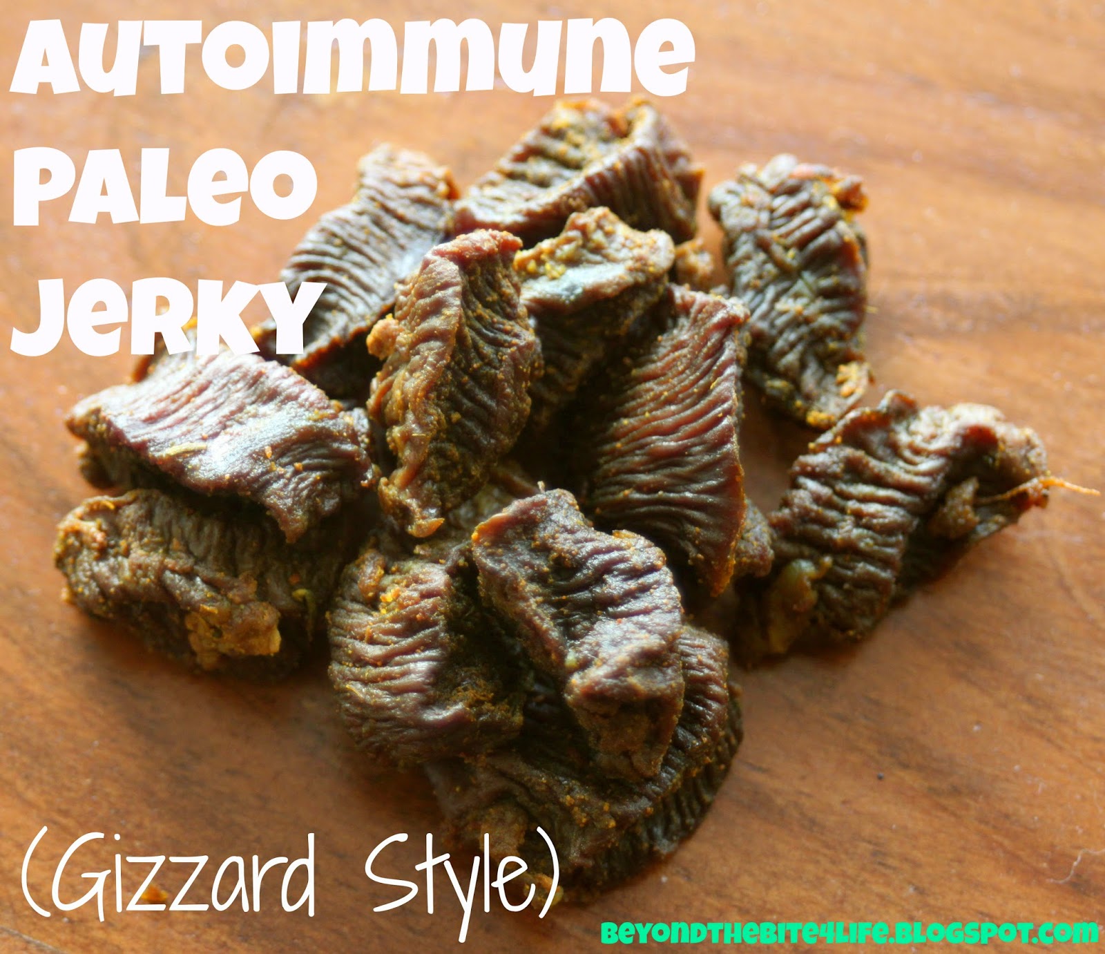Beyond the Bite Homemade Paleo Jerky (Gizzard Style)