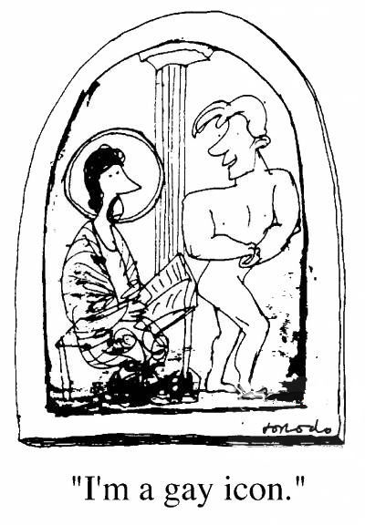 Funny Religious Gay Icon Cartoon Picture