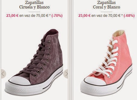 Zapatillas clásicas de Converse por 23 euros Zapatillas Converse en dos modelos distintos, sólo 23 euros