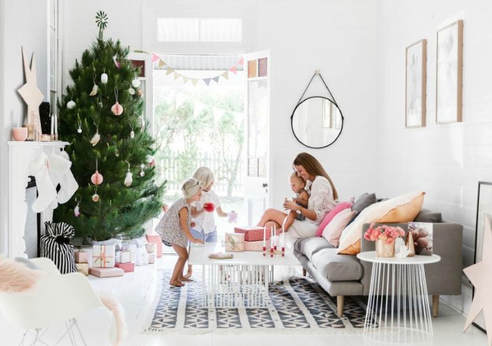 Una casa en Australia decorada para Navidad 