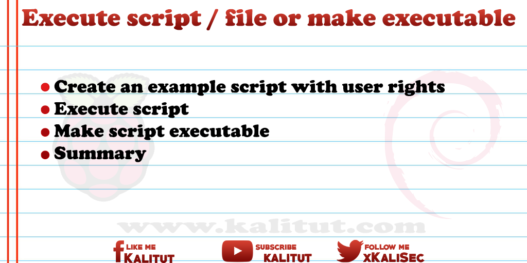 Execute script file or make executable - KaliTut