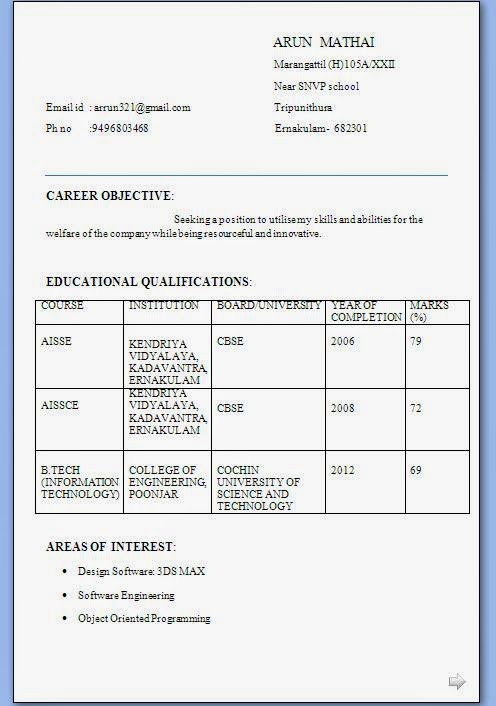 Biodata Sample Form Applicants