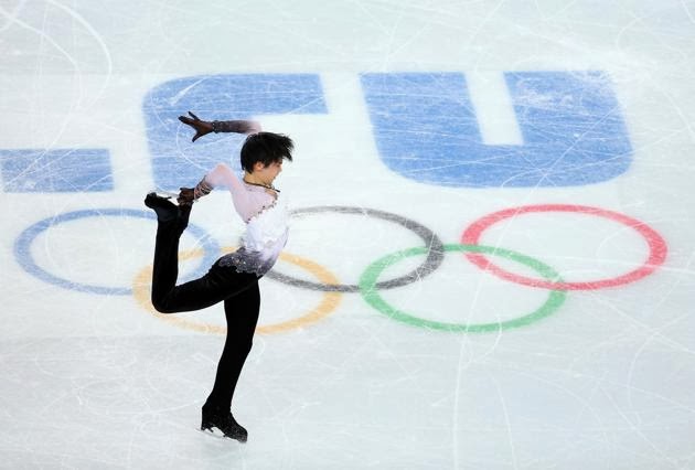 Yuzuru Hanyu (JPN) udfører sit lange program ved Vinter OL 2014
