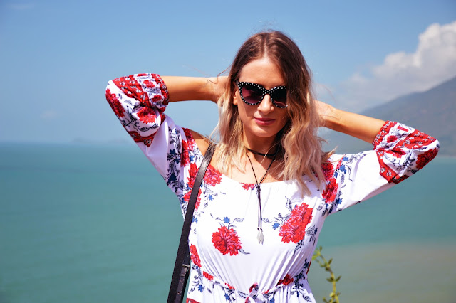rose print playsuit
