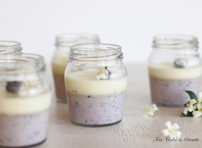 Blueberry and Lemon Yoghurt Panna Cotta