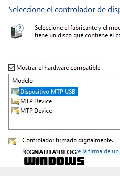 driver dispositivo usb mtp download
