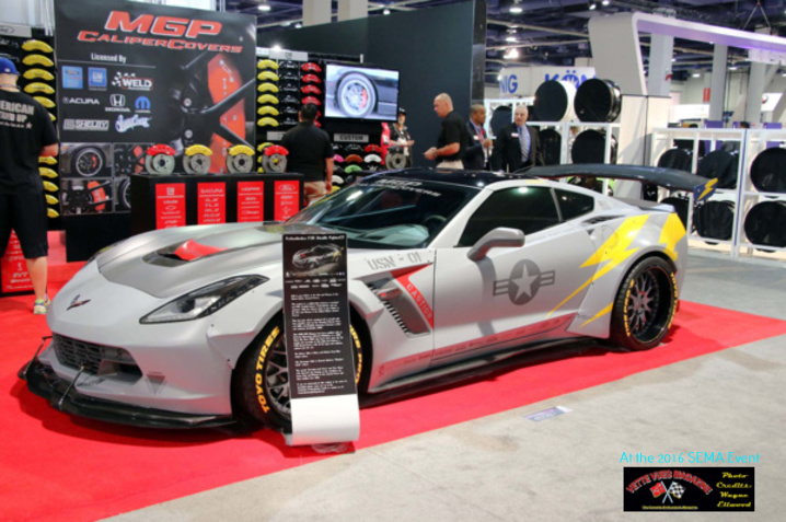 VetteSthetics Corvette-themed as a F35 stealth fighter was also on displayed at the 2016 SEMA event. VetteSthetics Corvette-themed as a F35 stealth fighter was also on displayed at the 2016 SEMA event.
