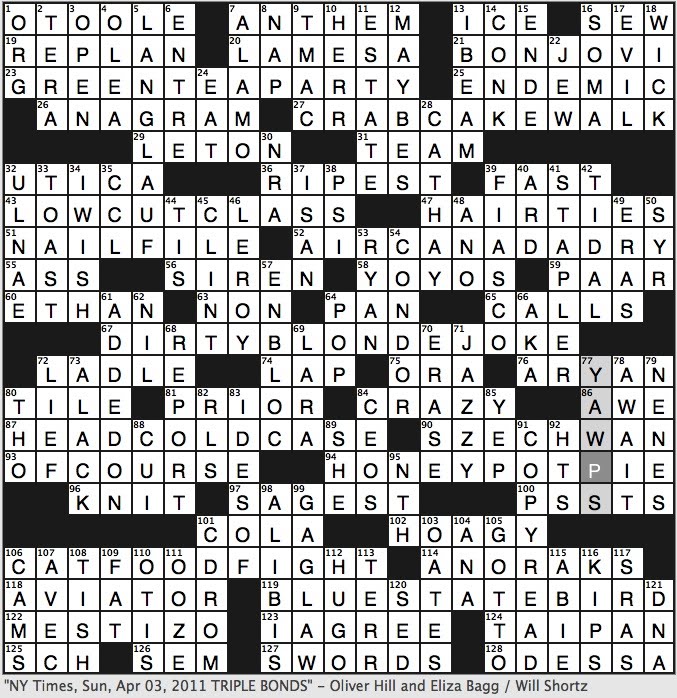Sports Locale Crossword