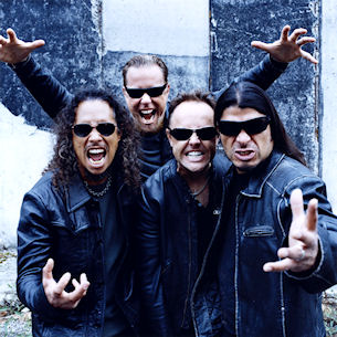 Metallica Foto de Metallica haciendo muecas