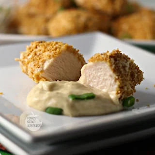 Sweet n' Crunchy Chicken Nuggets with Spicy Mustard Dip