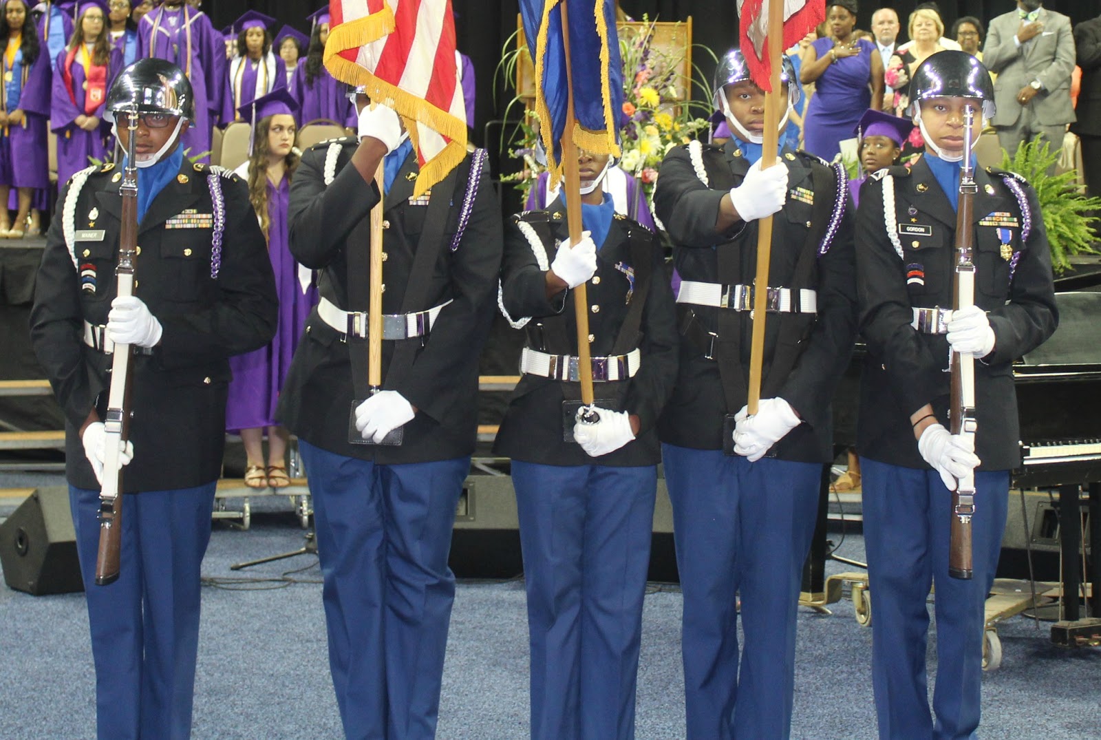 AT THE VIEW Daily JROTC Color Guard Presents At Dedication Ceremony