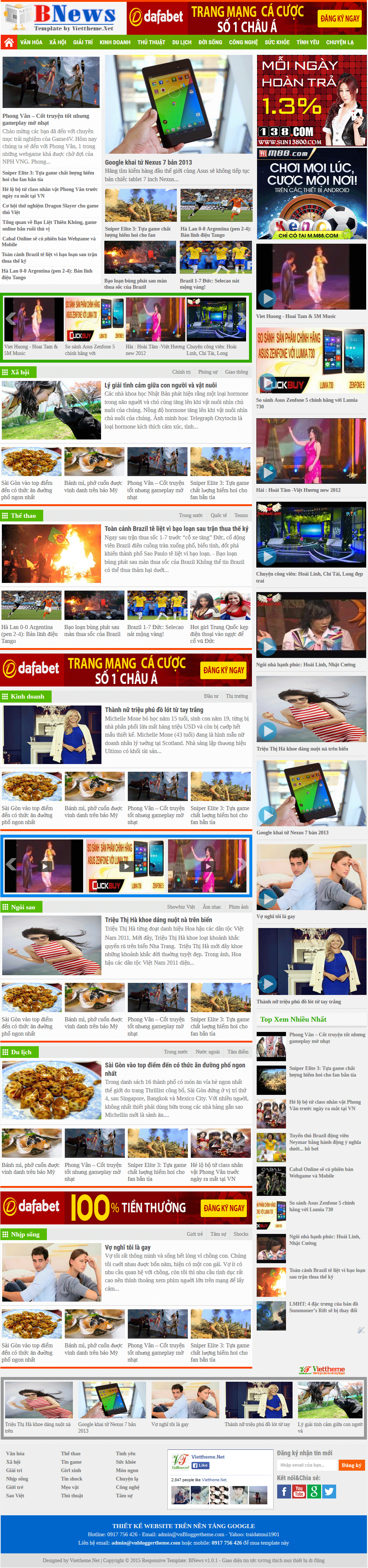 BNews v1.0.1 - Responsive Template: Giao diện tin tức chuyên nghiệp tương thích mọi thiết bị