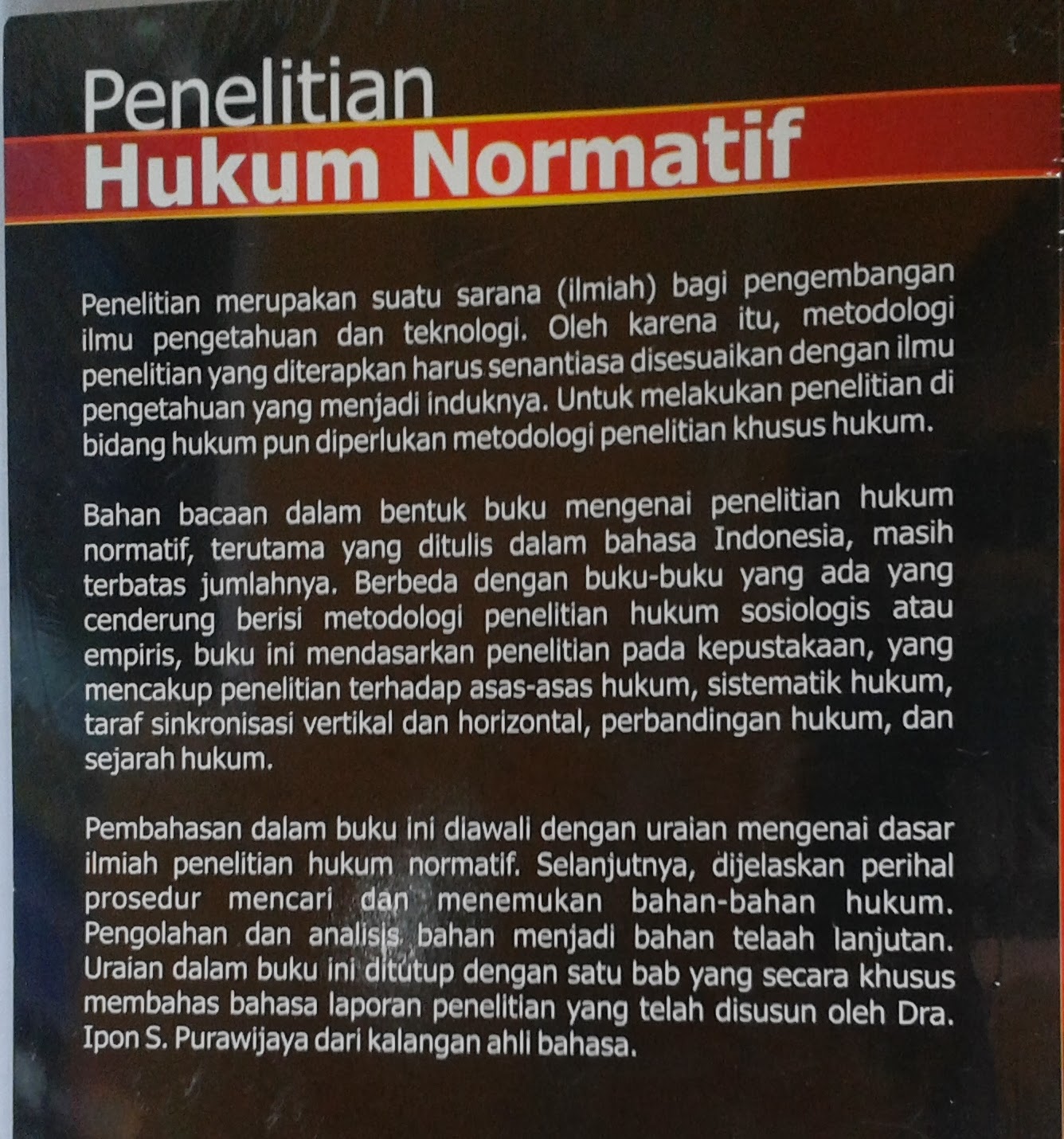 Penelitian Hukum Normatif TOKO BUKU MUTIARA PALEMBANG