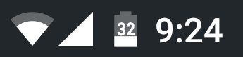 Notification Bar with Battery Indicator Notification Bar with Battery Indicator
