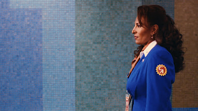 Pam Grier in the opening of Jackie Brown