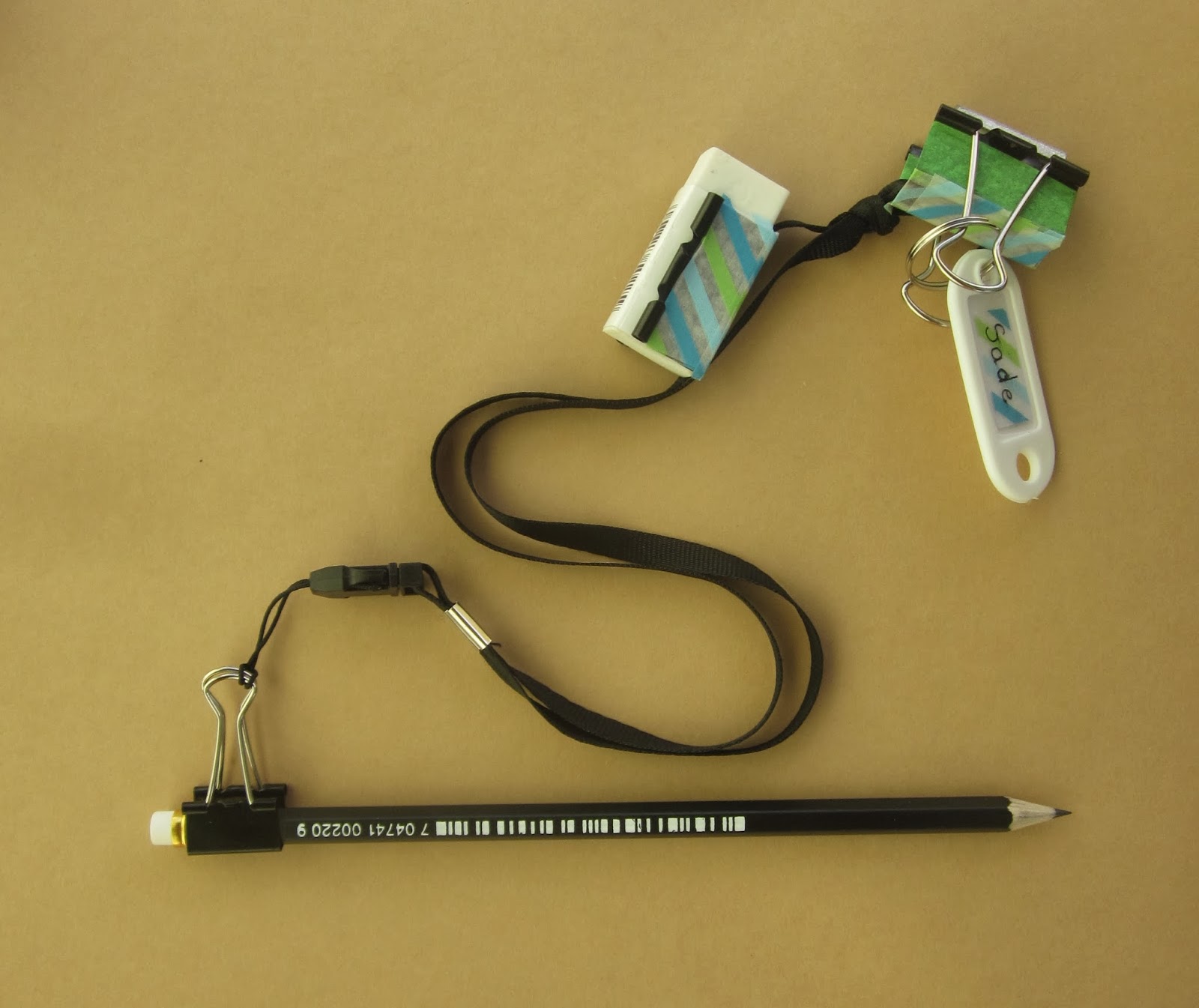 Nyla's Crafty Teaching Making Pencil Lanyards to Keep Tools Within Reach