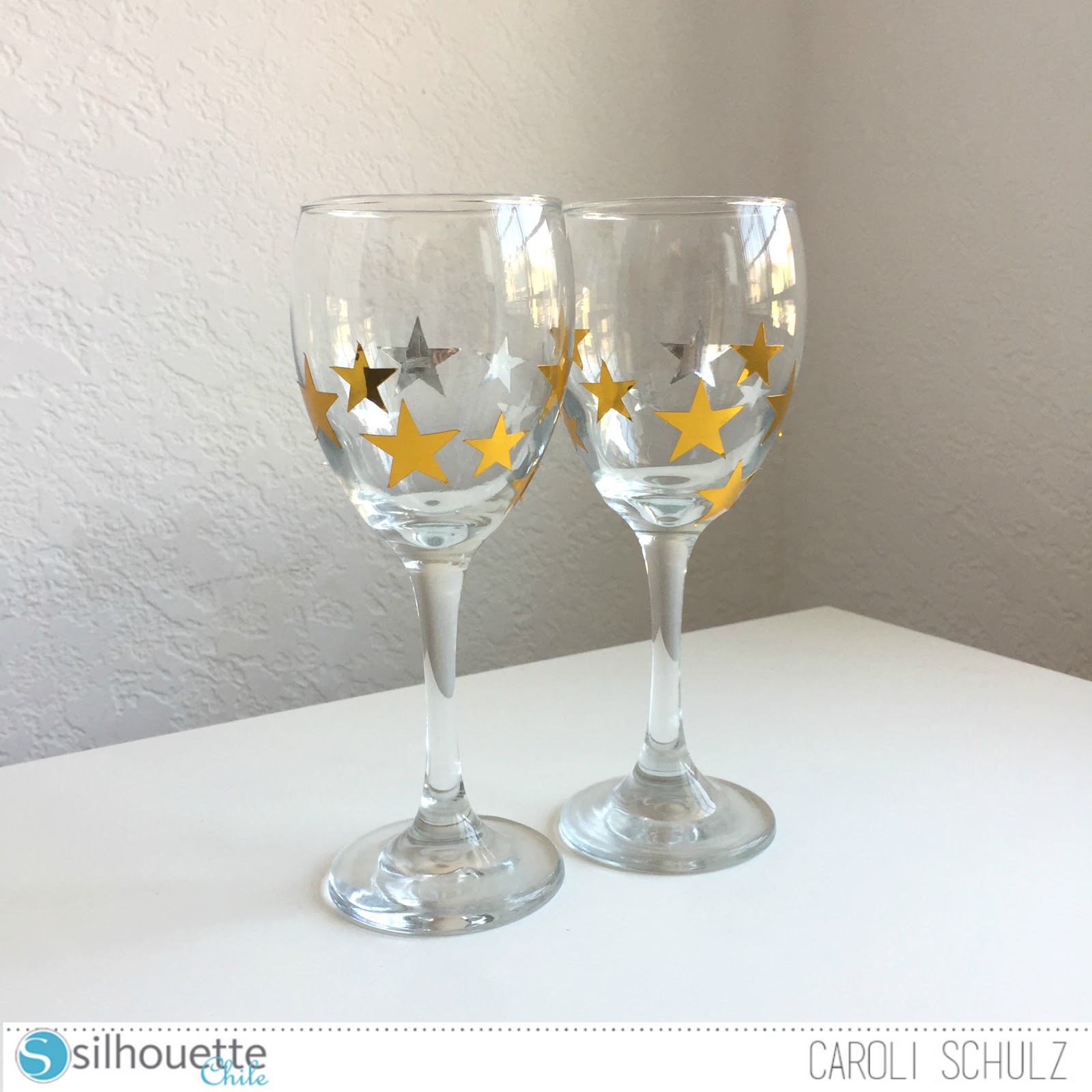 copas navidenas con vinilo adhesivo