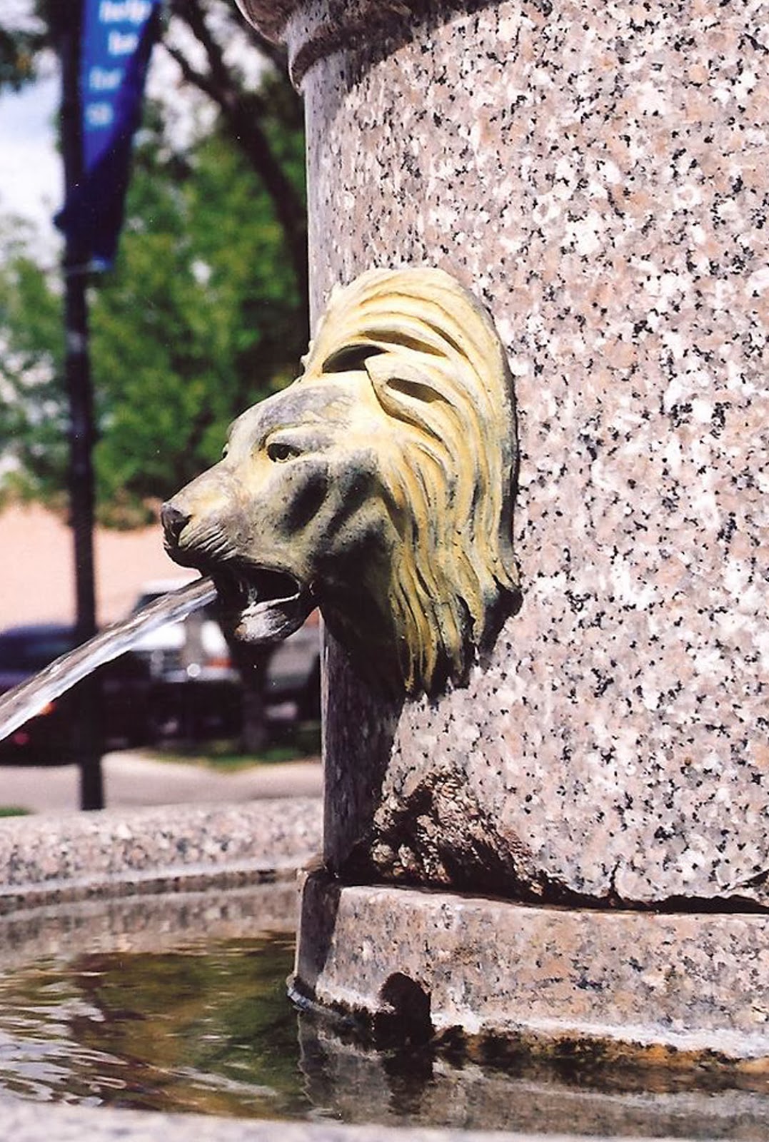 John Lopez Studio National Humane Alliance Lion Head Fountain