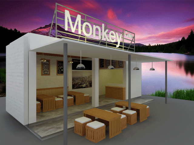 Gambar Amang Interior Design Outdoor Monkey Cafe  Gambar 