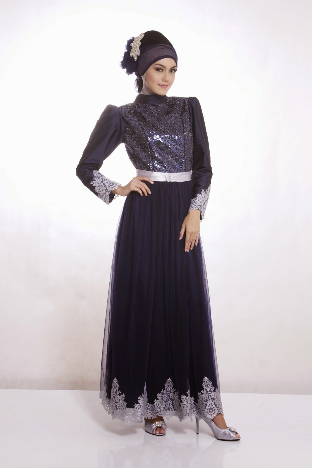  Model  gaun  pesta muslim  elegan  dan cantik terbaru  Gaya 