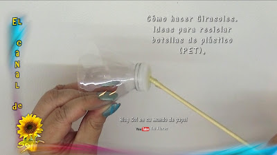 Cómo hacer Girasoles. Ideas para reciclar botellas de plástico (PET)