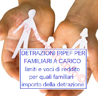 detrazioni familiari a carico detrazioni irpef per familiari a carico