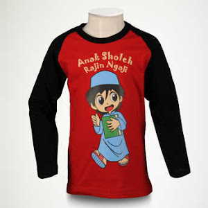 Kaos Anak Islami Anak Sholeh Rajin Ngaji Shibakids - Putera