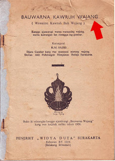 Bauwarna Kawruh Wayang Jilid 2 R.M. Sajid 1958