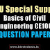 Question Paper for Basics of Civil Engineering CE100 Special Supplementary Exam Aug/Spt 2016