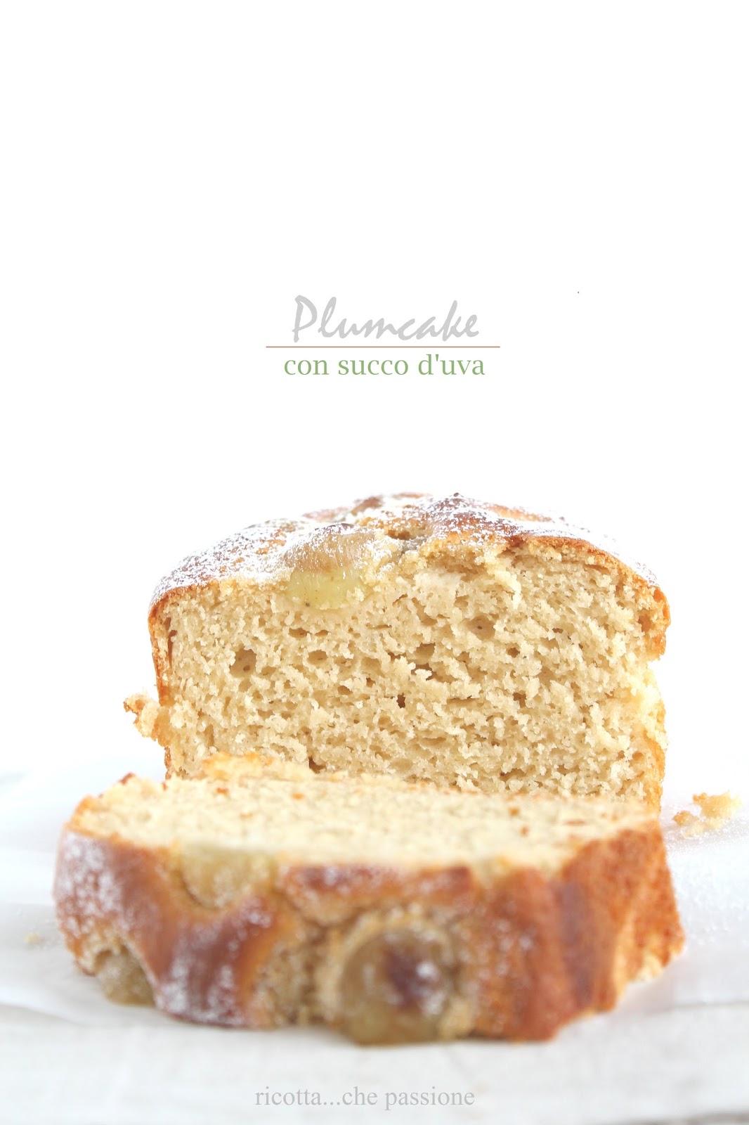 plumcake con succo d'uva