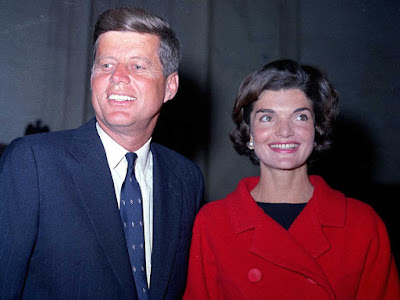 A November 1960 photo of John F. Kennedy and his wife Jacqueline Kennedy.