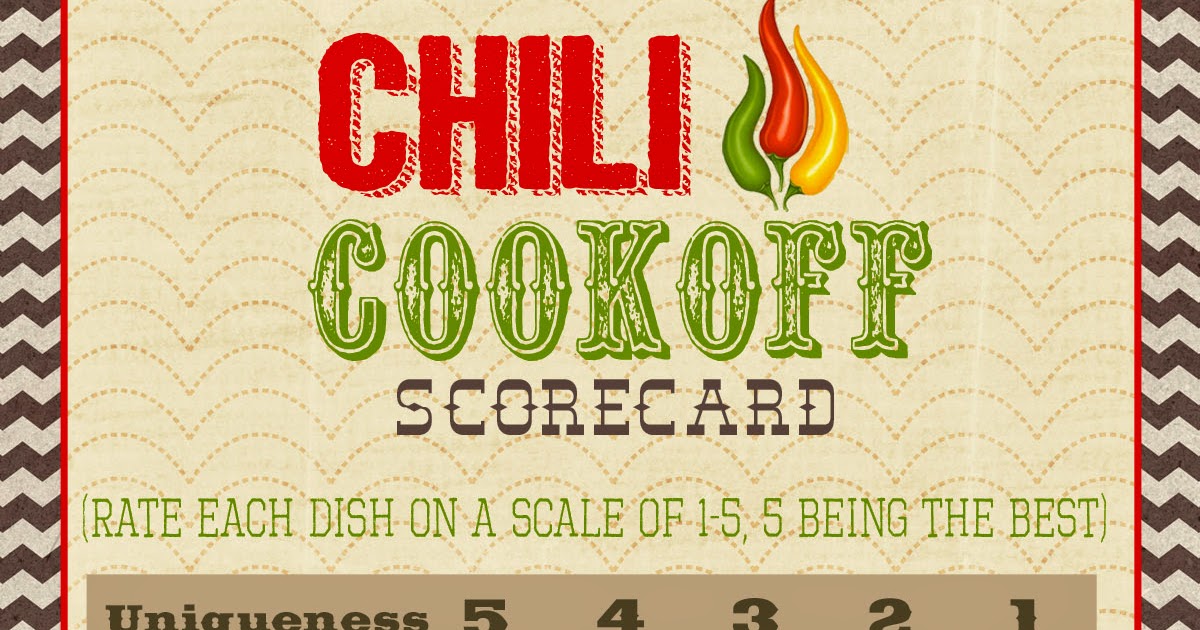 A Pocket Full Of Lds Prints Chili Cook Off Scorecard