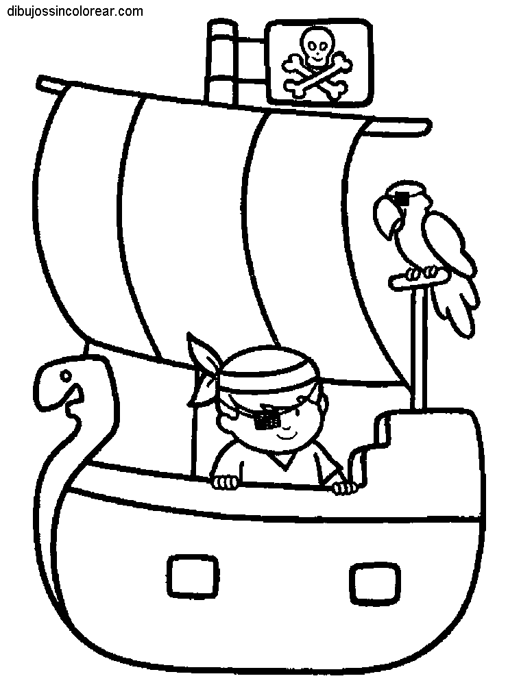 Dibujos Sin Colorear Dibujos De Barcos Pirata Para Colorear