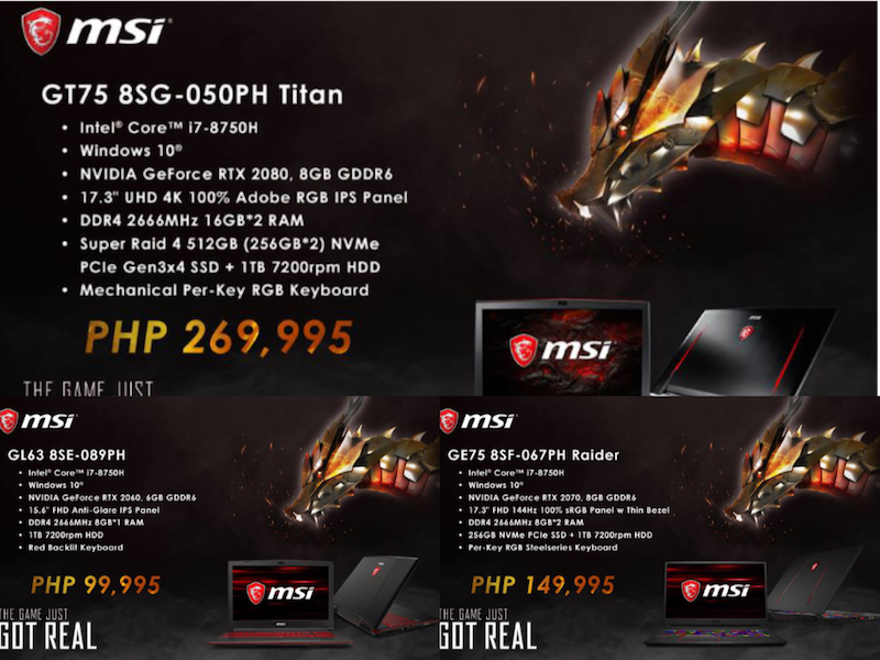 MSI launches GEForce RTX 20 Series, price starts at PHP 99,995! MSI launches GEForce RTX 20 Series, price starts at PHP 99,995!