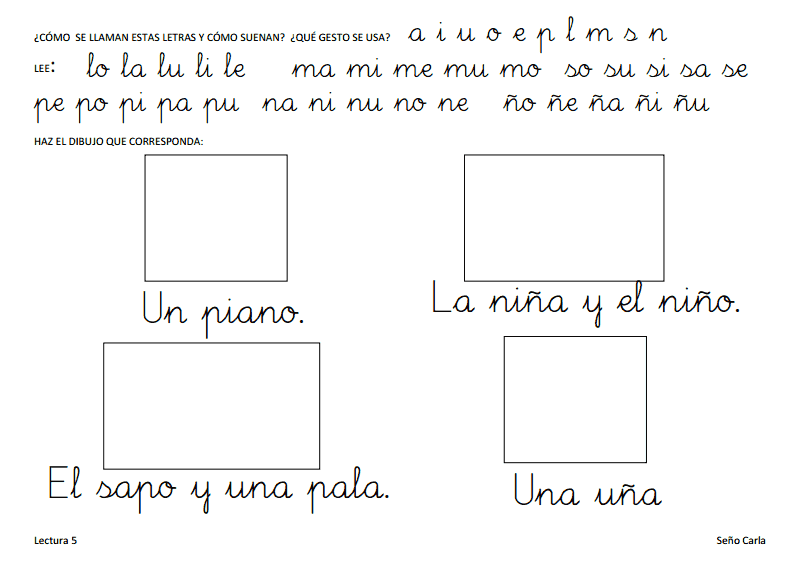 INFANTILES DE ANA V.: REPASAMOS LA P, L, M, S, N y Ñ
