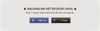 Thủ thuật phải nhấn like, G+1 mới hiện nội dung cần download