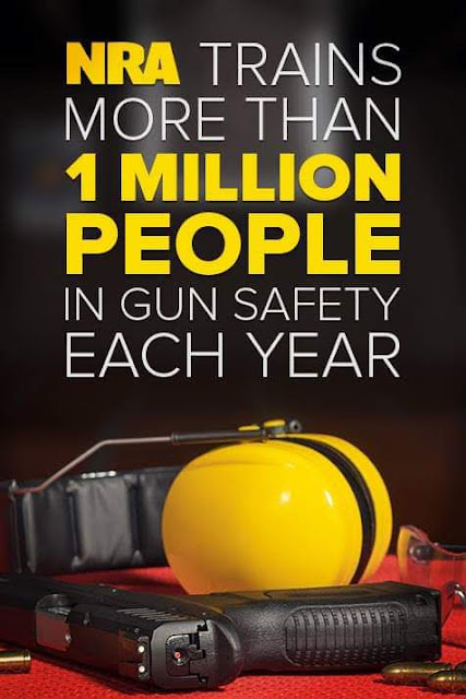 The NRA Trains more than 1 million people in gun safety each year.