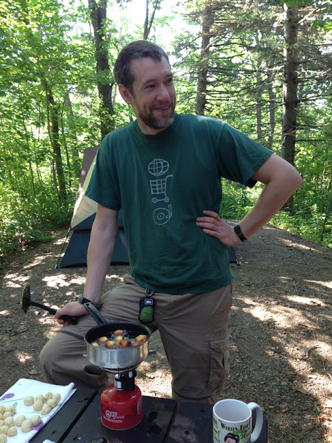 Cooking donuts at Lamoine State Park Cooking donuts at Lamoine State Park
