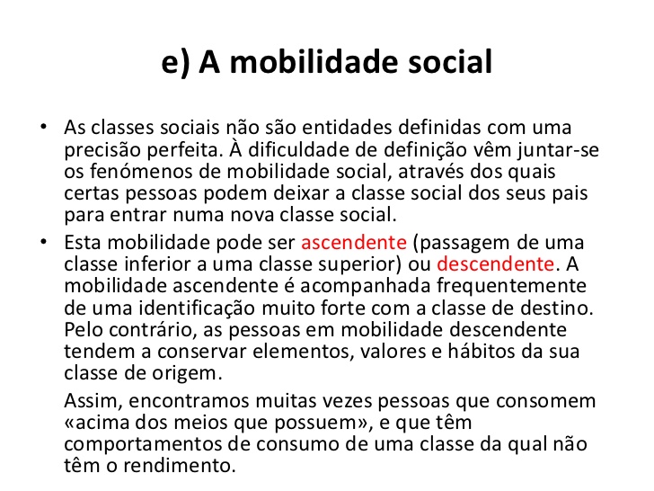 Reencontros CLASSES SOCIAIS EM PORTUGAL