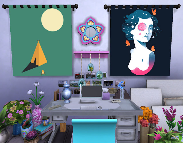 Sims 4 CC's The Best Tapestries by SimmingWithFloaties