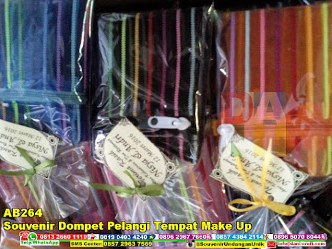 jual Souvenir Dompet Pelangi Tempat Make Up