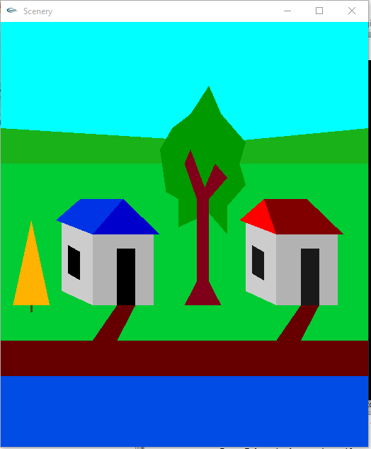 Draw a house by opengl (c++) SecondByte