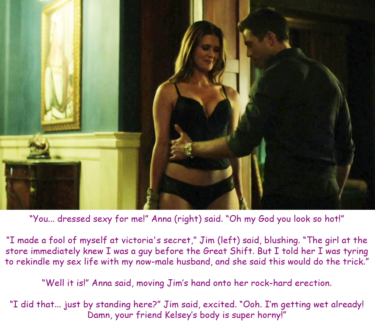 TG Swapping Caps Dressing sexy for his wife