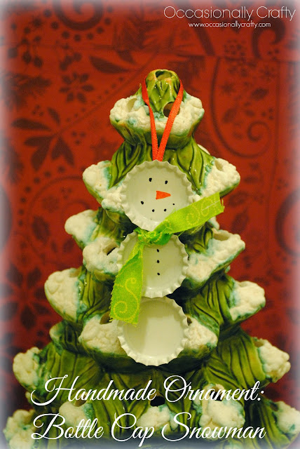 Make miniature christmas tree ornaments from string Handmade Christmas Ornaments + Blog Hop! | Occasionally Crafty