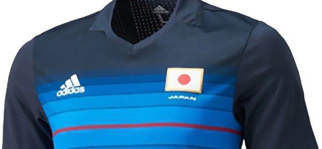 日本代表 リオ五輪 ユニフォーム ＪＦＡエンブレムとアディダス3本線を