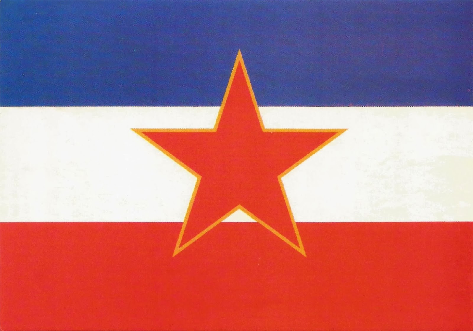 Postcards on My Wall Flag of Yugoslavia from Montenegro