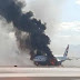 लास वेगास - ब्रिटिश एयरवेज के विमान में लगी आग