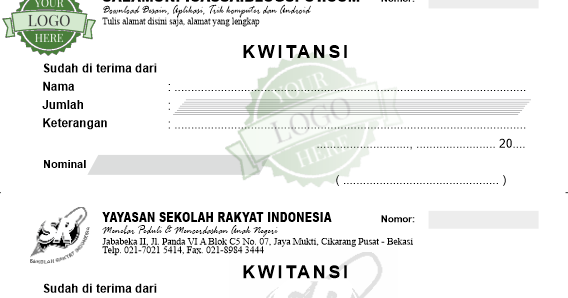 Kumpulan Desain Kwitansi Format Coreldraw Cdr Salamun Picassa